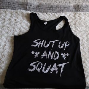 Shut Up & Squat Workout Tank Top